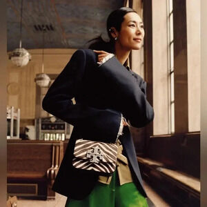 Tory Burch Eleanor Calfhair Fold over Crossbody Bag